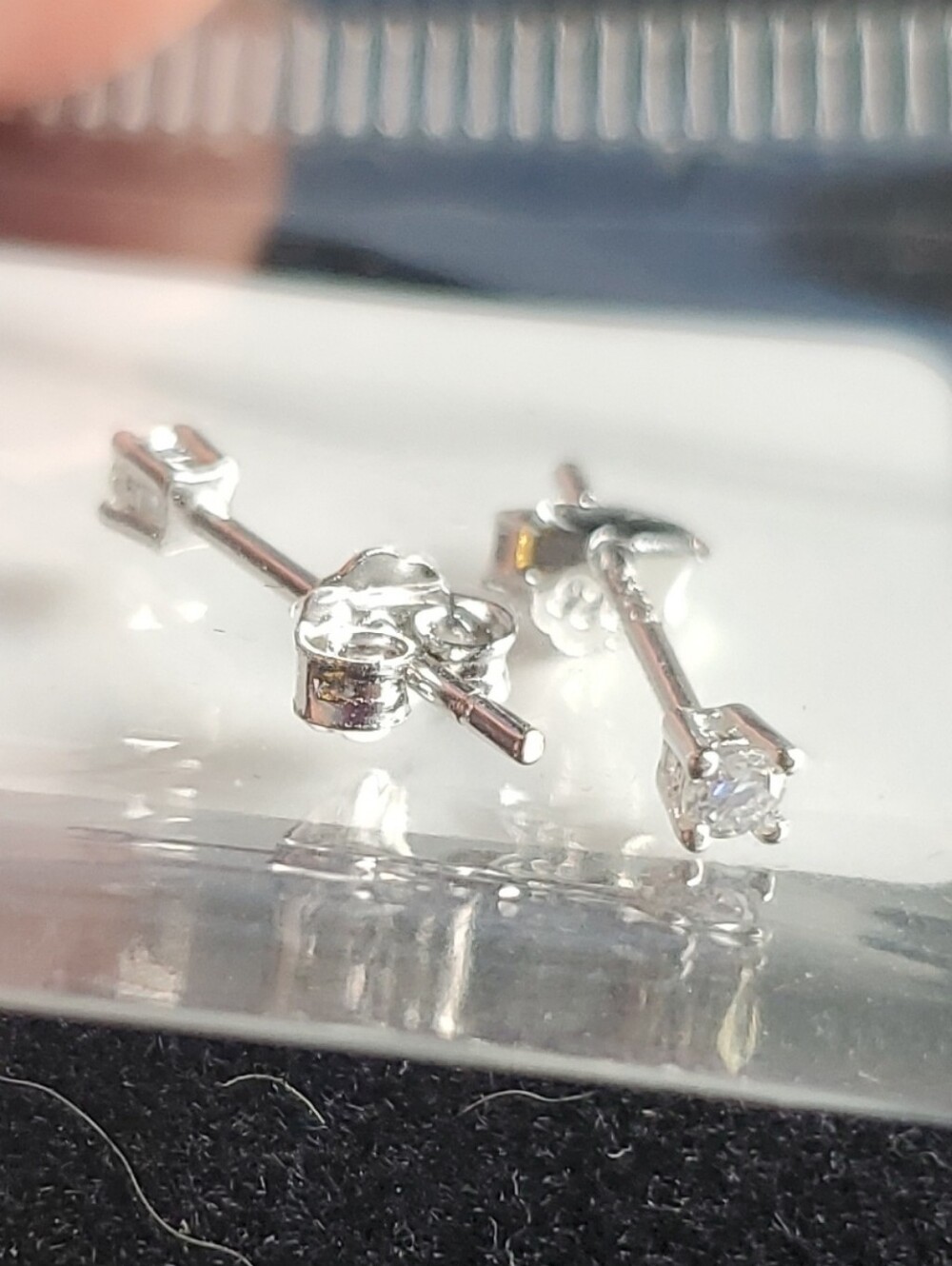 Sterling Silver Moissanite Stud Earrings